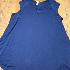 Ladder front tunic navy